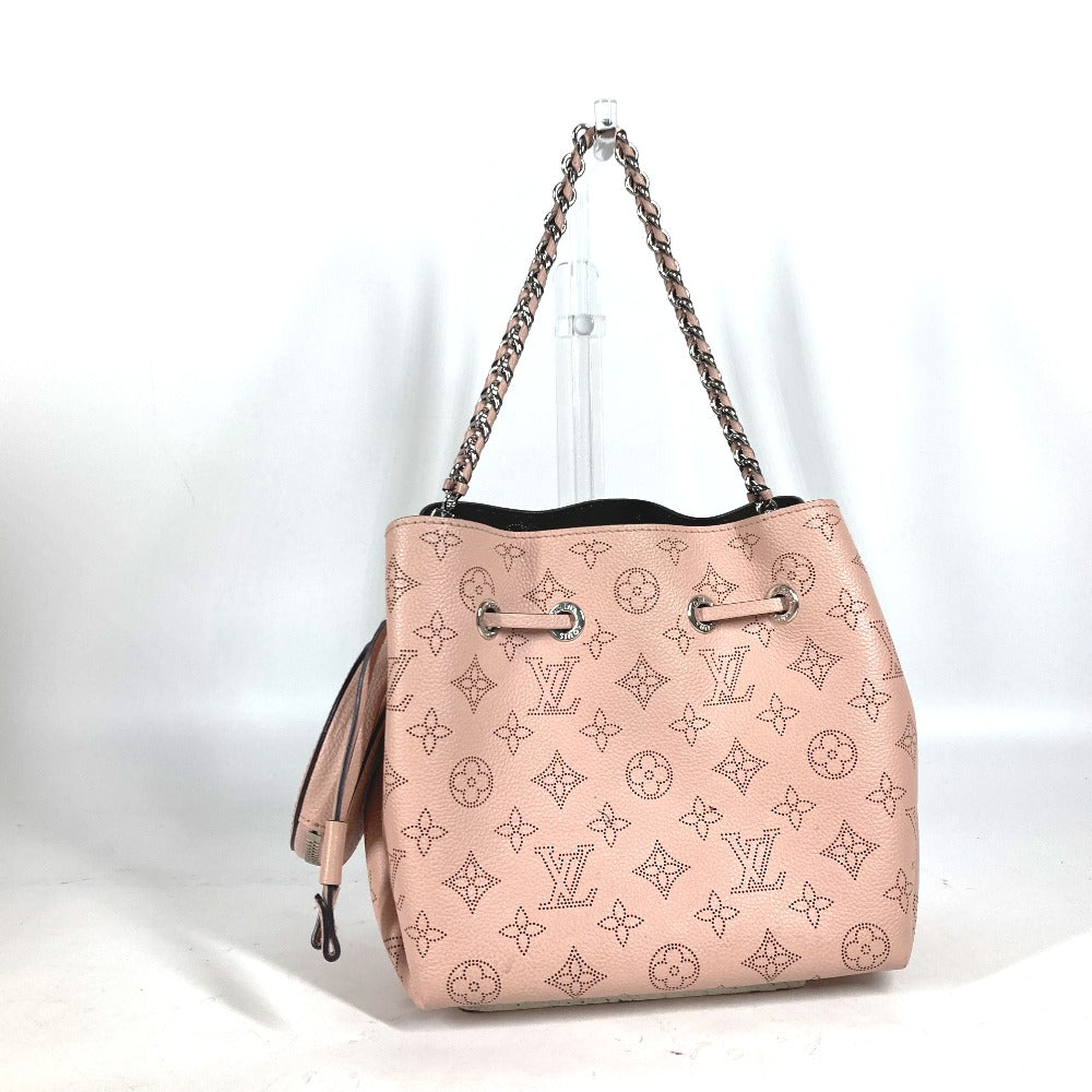 LOUIS VUITTON M23195 モノグラムマヒナ ベア 肩掛け 巾着 チェーンバッグ カバン コインケース付き ハンドバッグ ショルダーバッグ モノグラムマヒナレザー レディース ローズジャスミン ピンク