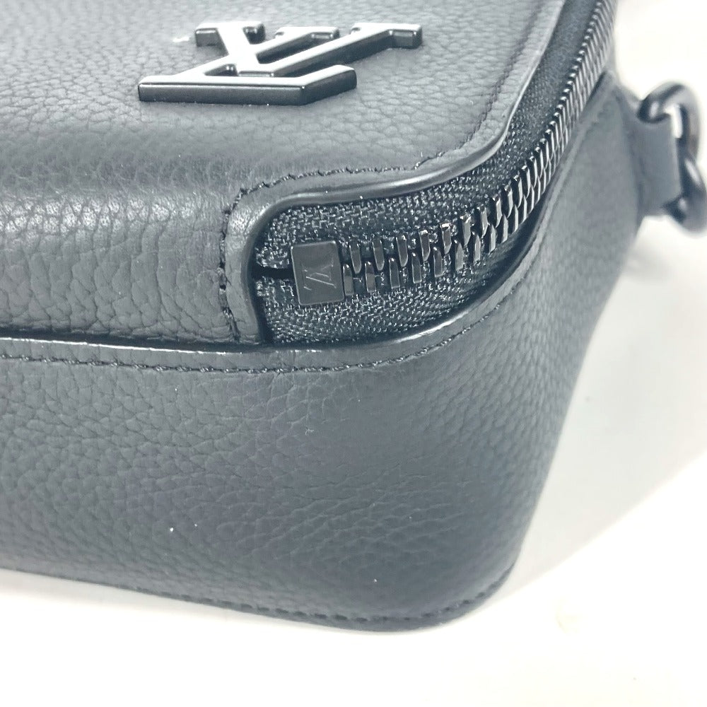 LOUIS VUITTON M59161 LV アエログラム アルファ・ウェアラブル ウォレット カバン ポシェット 長財布 ポーチ ショルダーバッグ レザー ユニセックス ノワール ブラック