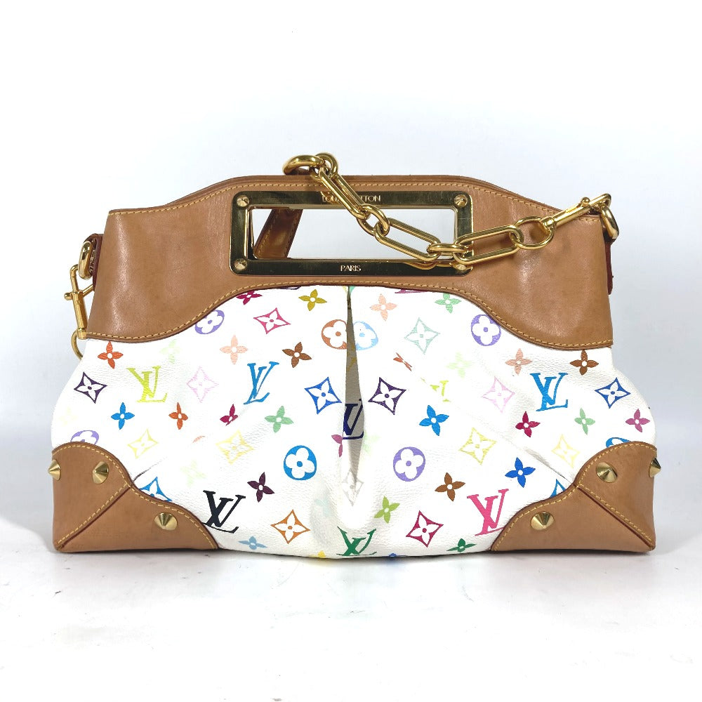 LOUIS VUITTON M40255 モノグラムマルチカラー ジュディMM 2WAYバッグ チェーンバッグ ショルダーバッグ 肩掛け ハンドバッグ モノグラムマルチカラーキャンバス レディース ブロン ホワイト