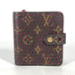 LOUIS VUITTON M95188 モノグラムペルフォ コンパクトジップ コンパクトウォレット 財布 2つ折り財布 モノグラムキャンバス ユニセックス フューシャ ピンク