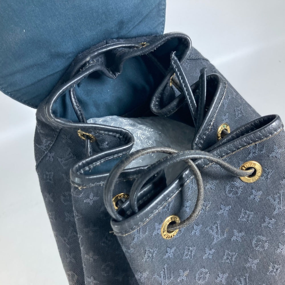 LOUIS VUITTON M92455 モノグラムミニ デニム モンスリGM カバン バックパック リュックサック モノグラムデニム レディース ネイビー