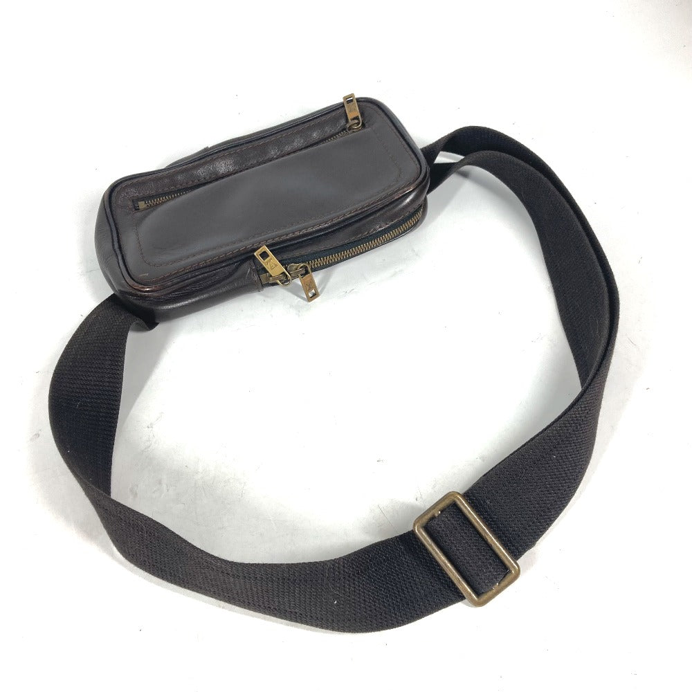 LOUIS VUITTON M92535 Yuta Siu Belt Bag/Waist Pouch/Body Bag in Utah Leather, Men's, Cafe Brown