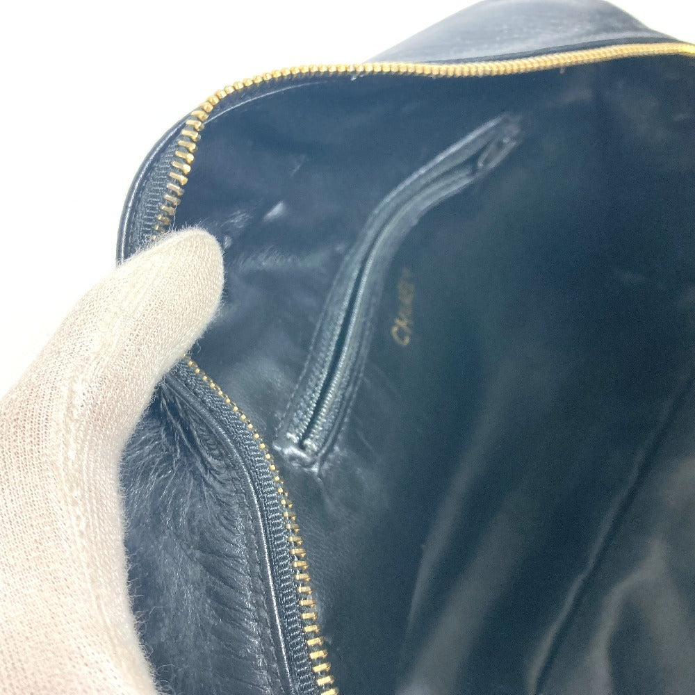 CHANEL ヴィンテージ ビコローレ セカンドバッグ カバン メイクポーチ 化粧ポーチ ポーチ レザー レディース ブラック - brandshop-reference