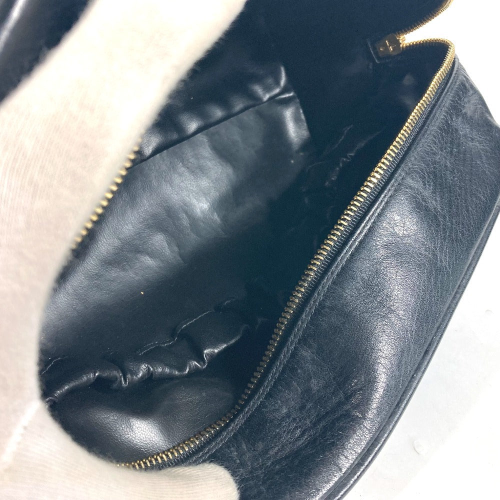 CHANEL ヴィンテージ ビコローレ セカンドバッグ カバン メイクポーチ 化粧ポーチ ポーチ レザー レディース ブラック - brandshop-reference