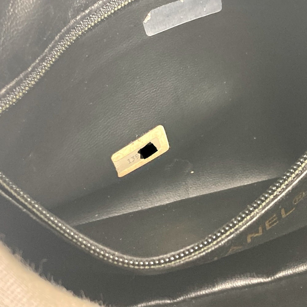 CHANEL ヴィンテージ ビコローレ セカンドバッグ カバン メイクポーチ 化粧ポーチ ポーチ レザー レディース ブラック - brandshop-reference