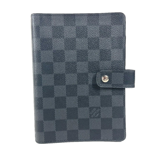 LOUIS VUITTON  R20242 ダミエグラフィット アジェンダ MM システム手帳 ステーショナリー 手帳カバー ダミエグラフィットキャンバス ユニセックス ブラック - brandshop-reference