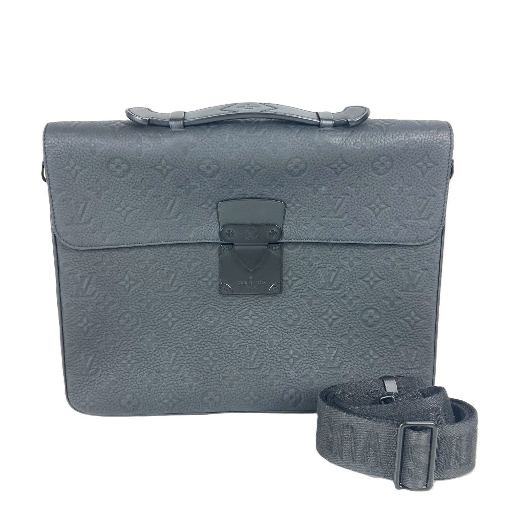LOUIS VUITTON M20835 モノグラムトリヨン Sロック・ブリーフケース トートバッグ カバン ビジネスバッグ ハンドバッグ トリヨンレザー メンズ ノワール ブラック - brandshop-reference