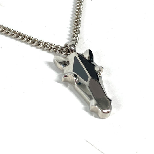 HERMES デストリエ ホースヘッド アクセサリー チェーン ネックレス メタル メンズ シルバー - brandshop-reference