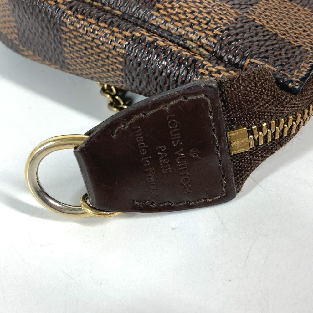 LOUIS VUITTON N58011 ダミエ T＆B ミニ ポシェット アクセソワール カバン アクセサリーポーチ チェーン ハンドバッグ ダミエキャンバス レディース エベヌ ブラウン - brandshop-reference