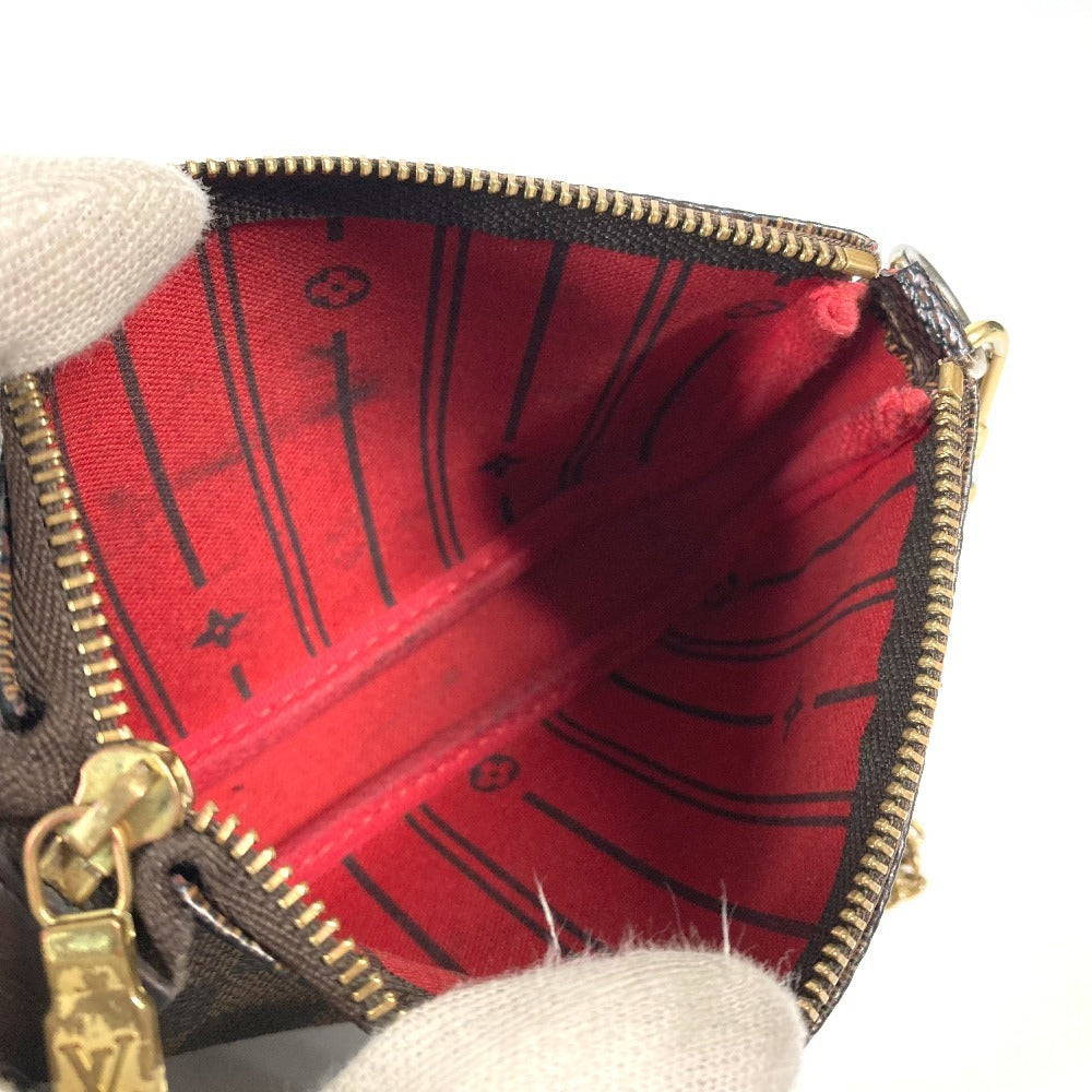 LOUIS VUITTON N58011 ダミエ T＆B ミニ ポシェット アクセソワール カバン アクセサリーポーチ チェーン ハンドバッグ ダミエキャンバス レディース エベヌ ブラウン - brandshop-reference