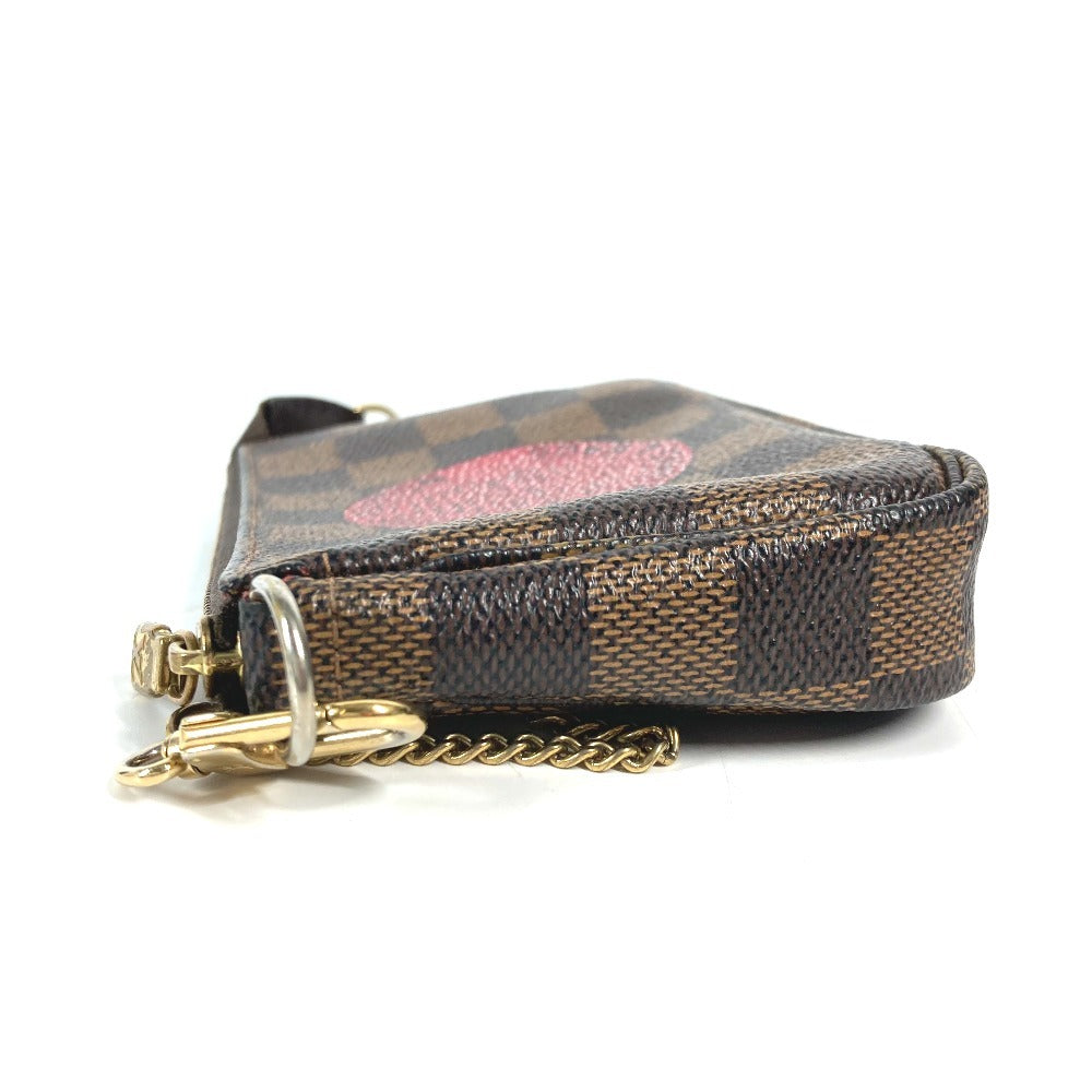 LOUIS VUITTON N58011 ダミエ T＆B ミニ ポシェット アクセソワール カバン アクセサリーポーチ チェーン ハンドバッグ ダミエキャンバス レディース エベヌ ブラウン - brandshop-reference