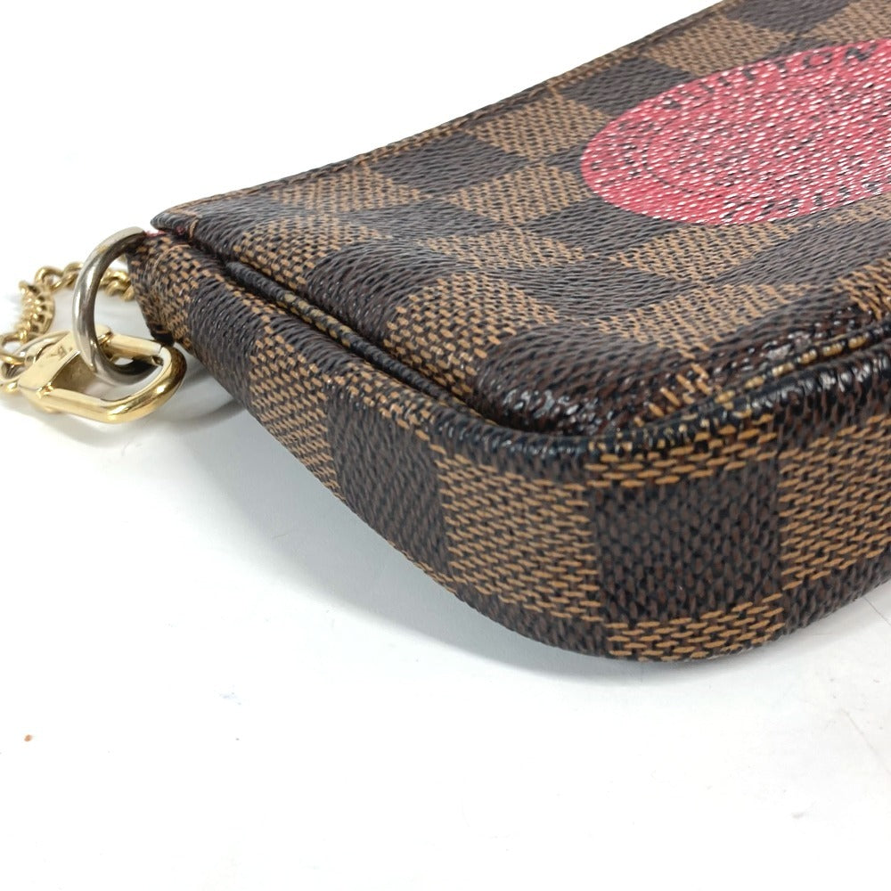 LOUIS VUITTON N58011 ダミエ T＆B ミニ ポシェット アクセソワール カバン アクセサリーポーチ チェーン ハンドバッグ ダミエキャンバス レディース エベヌ ブラウン - brandshop-reference