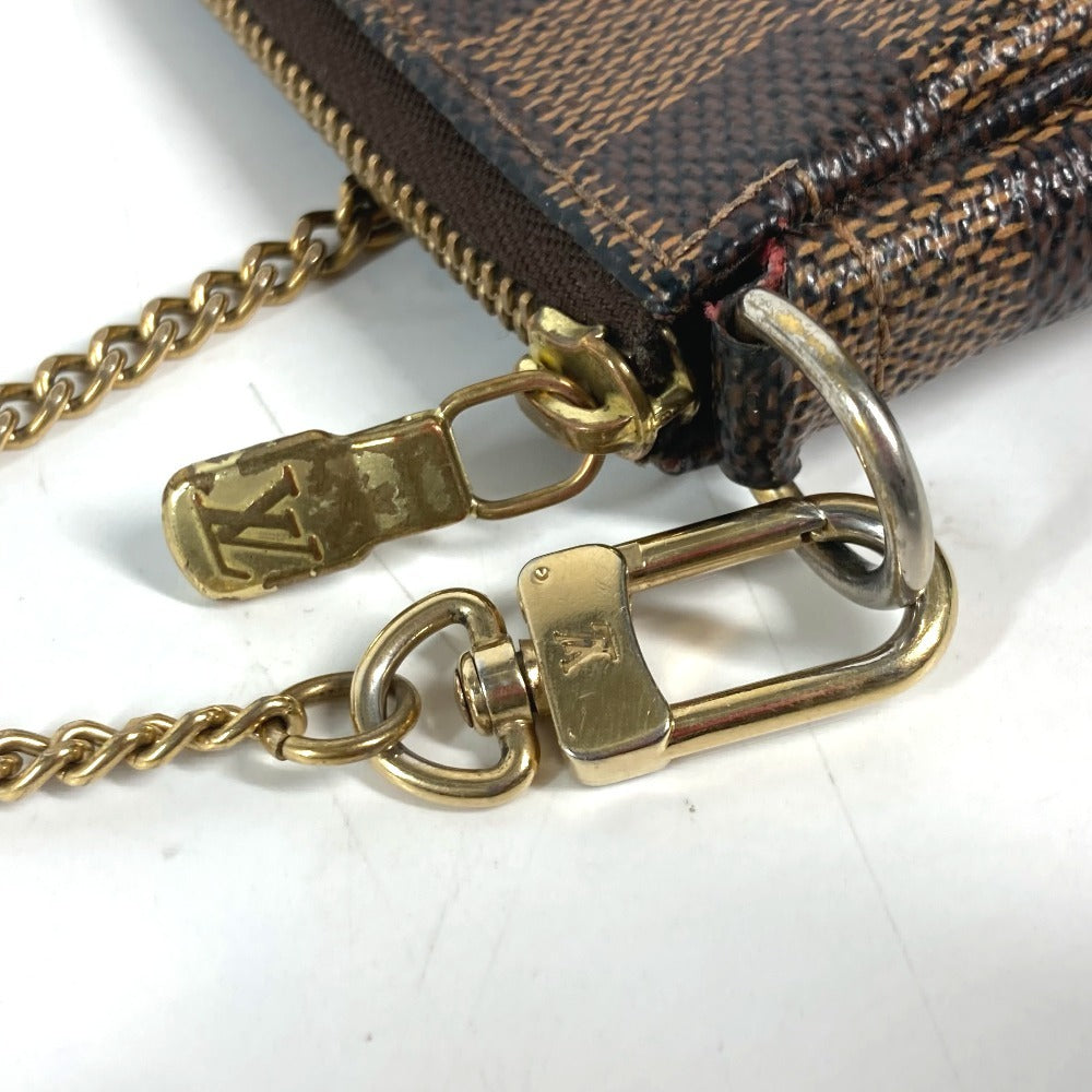 LOUIS VUITTON N58011 ダミエ T＆B ミニ ポシェット アクセソワール カバン アクセサリーポーチ チェーン ハンドバッグ ダミエキャンバス レディース エベヌ ブラウン - brandshop-reference