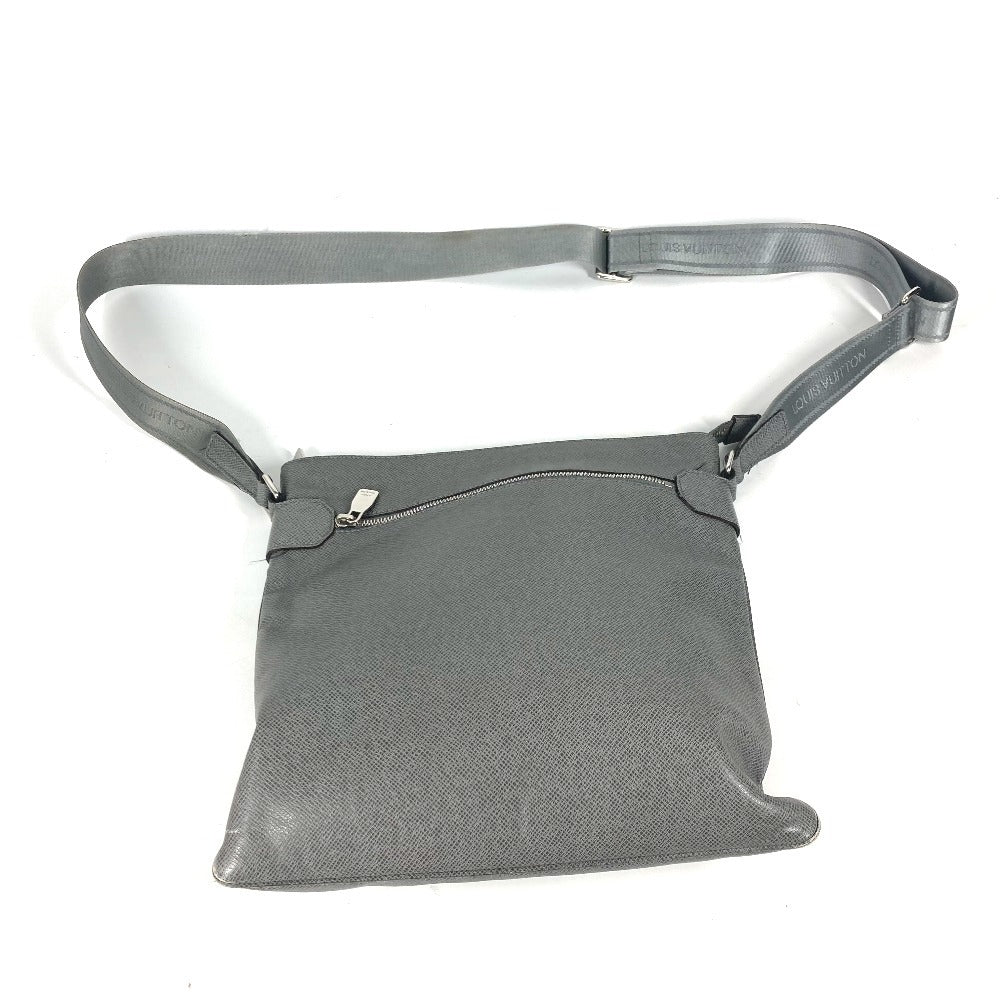 LOUIS VUITTON M32630 タイガ サシャ カバン 斜め掛け ポシェット ショルダーバッグ タイガレザー メンズ グラシエ グレー - brandshop-reference