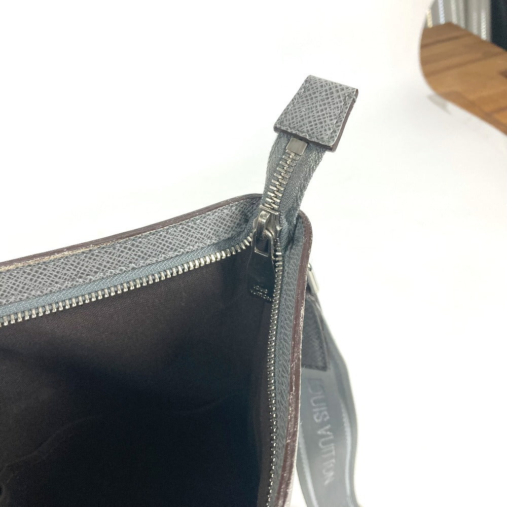 LOUIS VUITTON M32630 タイガ サシャ カバン 斜め掛け ポシェット ショルダーバッグ タイガレザー メンズ グラシエ グレー - brandshop-reference