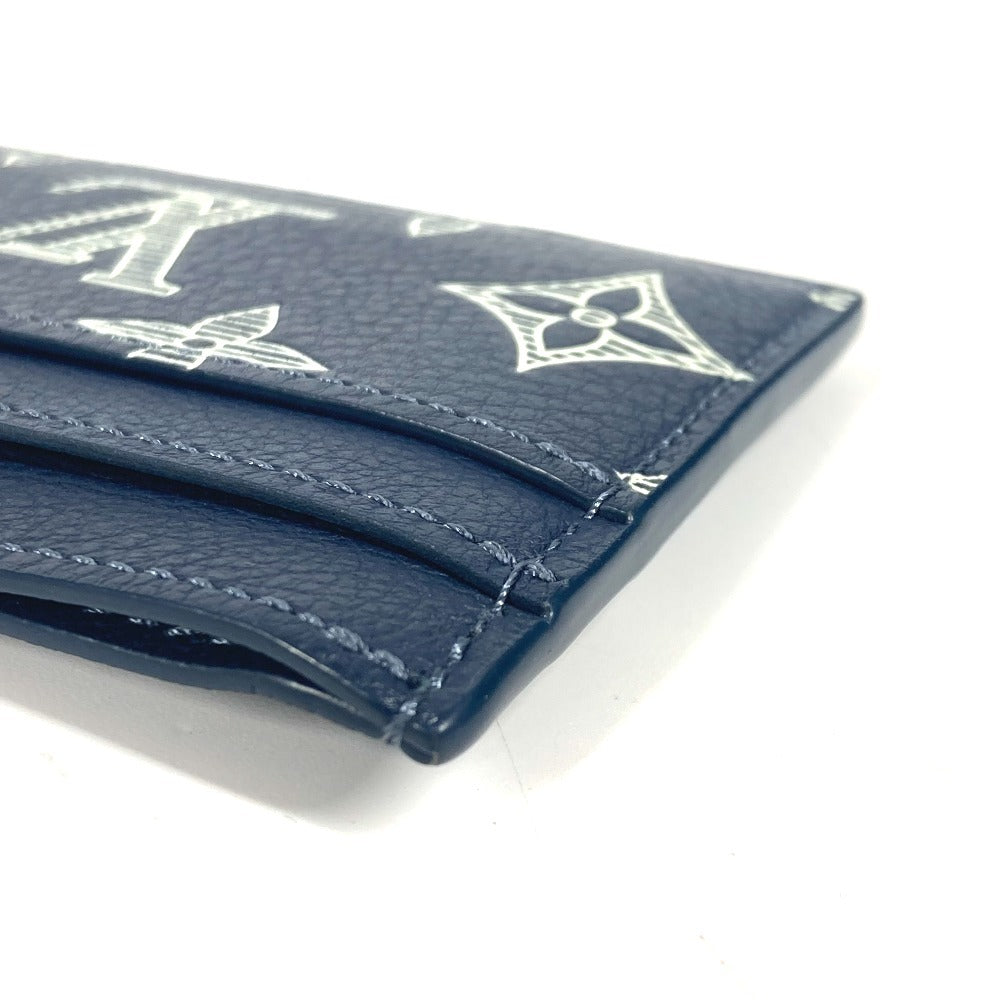 LOUIS VUITTON M83700 モノグラムシャドウ ポルト カルト・ダブル 名刺入れ パスケース カードケース モノグラムシャドウレザー ユニセックス ブルーマリーヌ ネイビー - brandshop-reference