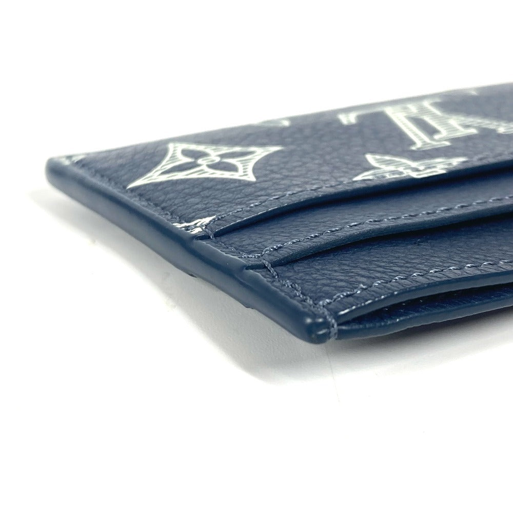 LOUIS VUITTON M83700 モノグラムシャドウ ポルト カルト・ダブル 名刺入れ パスケース カードケース モノグラムシャドウレザー ユニセックス ブルーマリーヌ ネイビー - brandshop-reference