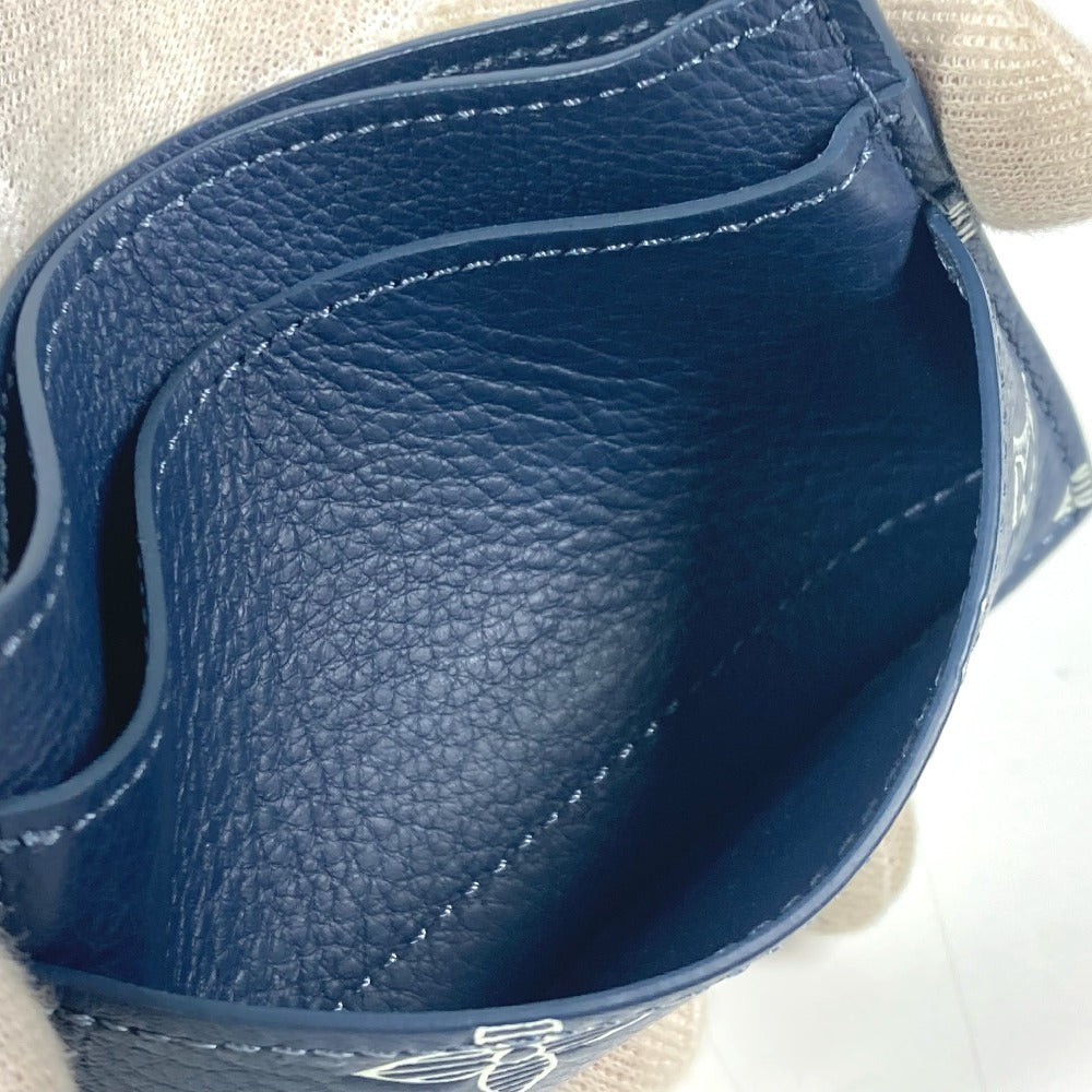 LOUIS VUITTON M83700 モノグラムシャドウ ポルト カルト・ダブル 名刺入れ パスケース カードケース モノグラムシャドウレザー ユニセックス ブルーマリーヌ ネイビー - brandshop-reference