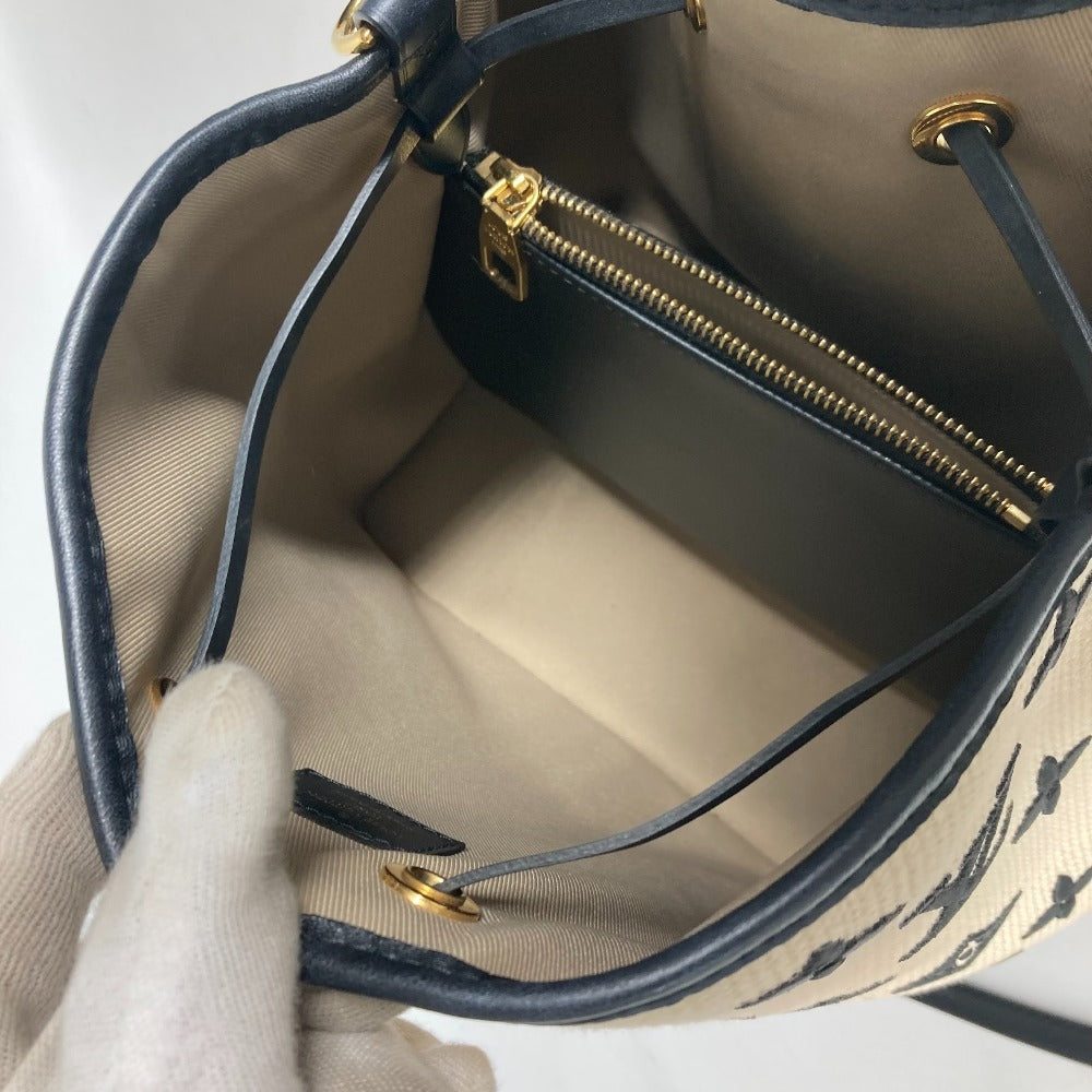 LOUIS VUITTON M23080 モノグラムバイザプール ネオノエMM カバン ショルダーバッグ 斜め掛け 巾着 ショルダーバッグ コットン レディース ノワール ブラック - brandshop-reference