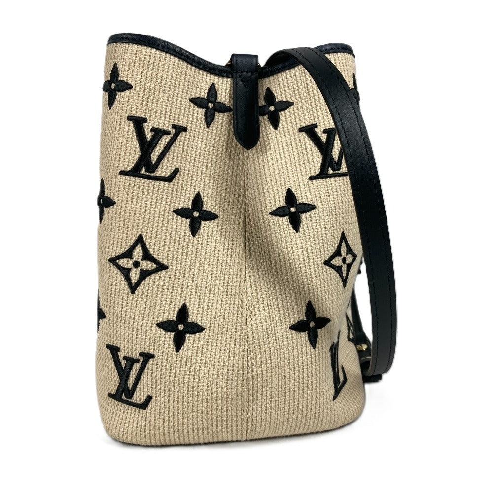 LOUIS VUITTON M23080 モノグラムバイザプール ネオノエMM カバン ショルダーバッグ 斜め掛け 巾着 ショルダーバッグ コットン レディース ノワール ブラック - brandshop-reference