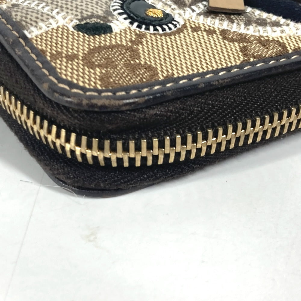 GUCCI 233152 GG グッチョリ チワワ 犬 手帳ケース システム手帳 ラウンドファスナー 手帳カバー GGキャンバス/レザー ユニセックス ベージュ - brandshop-reference