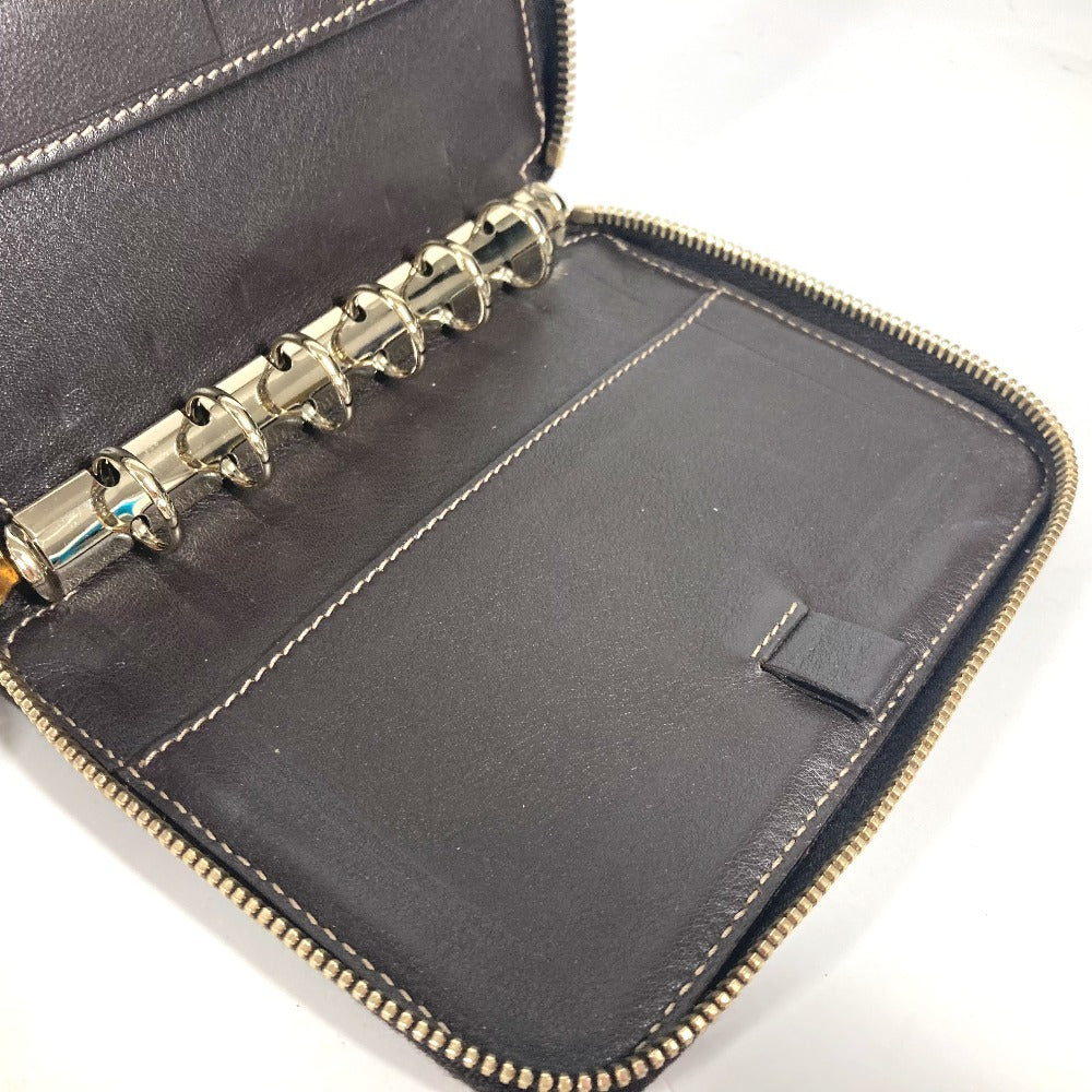 GUCCI 233152 GG グッチョリ チワワ 犬 手帳ケース システム手帳 ラウンドファスナー 手帳カバー GGキャンバス/レザー ユニセックス ベージュ - brandshop-reference