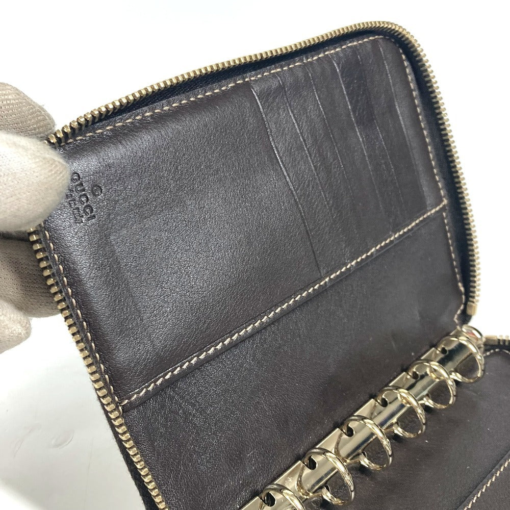 GUCCI 233152 GG グッチョリ チワワ 犬 手帳ケース システム手帳 ラウンドファスナー 手帳カバー GGキャンバス/レザー ユニセックス ベージュ - brandshop-reference