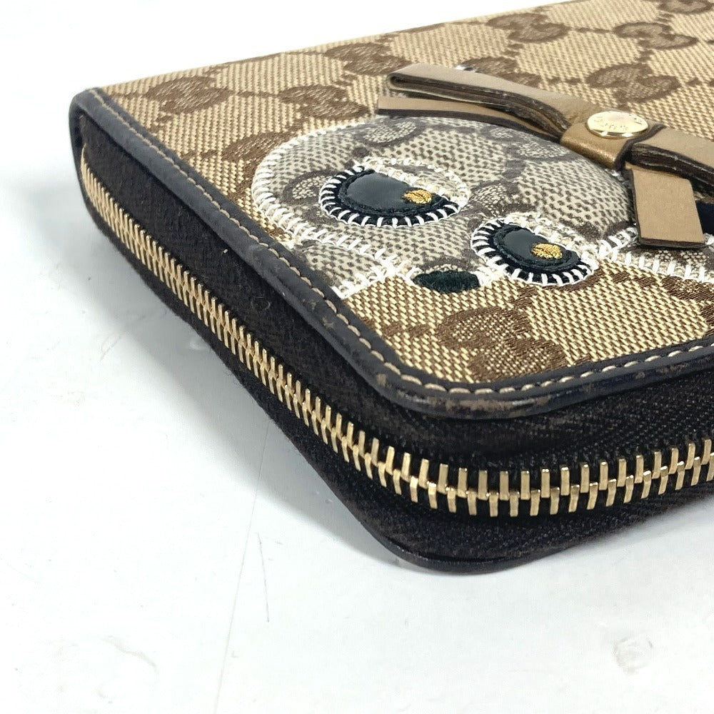 GUCCI 233152 GG グッチョリ チワワ 犬 手帳ケース システム手帳 ラウンドファスナー 手帳カバー GGキャンバス/レザー ユニセックス ベージュ - brandshop-reference