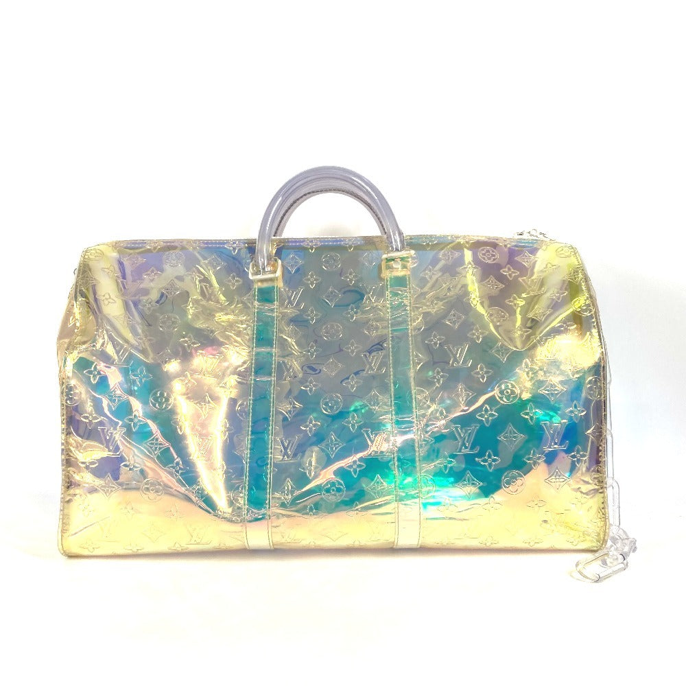 LOUIS VUITTON M53271 モノグラムプリズム  キーポル・バンドリエール50  カバン 旅行バッグ ショルダーバッグ ボストンバッグ レザー ユニセックス オーロラ クリア - brandshop-reference