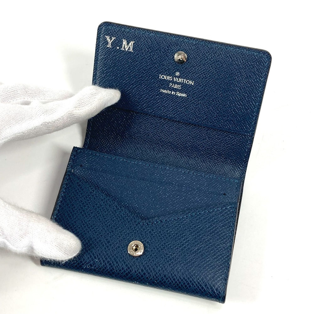 LOUIS VUITTON M64022 タイガ アンヴェロップ カルト ドゥ ヴィジット MM 名刺入れ パスケース  カードケース タイガレザー ユニセックス オセアン ネイビー - brandshop-reference