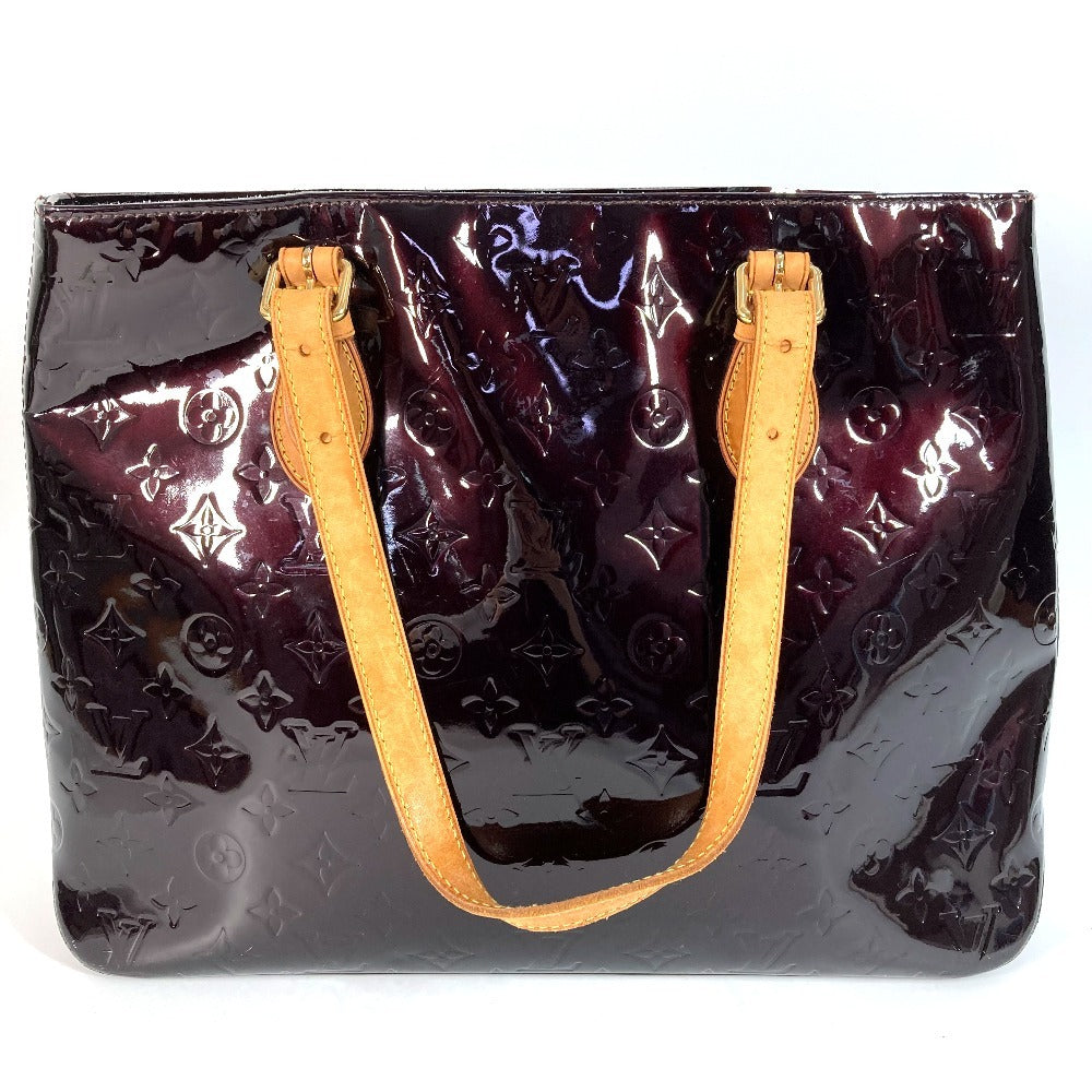 LOUIS VUITTON M91994 モノグラムヴェルニ ブレントウッド カバン フラップ トートバッグ 肩掛け ショルダーバッグ モノグラムヴェルニキャンバス レディース アマラント パープル - brandshop-reference