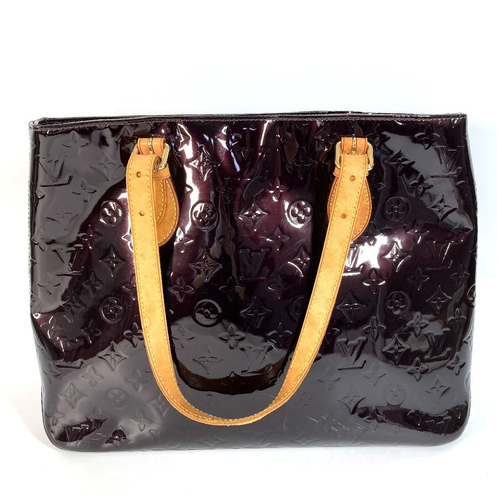 LOUIS VUITTON M91994 モノグラムヴェルニ ブレントウッド カバン フラップ トートバッグ 肩掛け ショルダーバッグ モノグラムヴェルニキャンバス レディース アマラント パープル - brandshop-reference