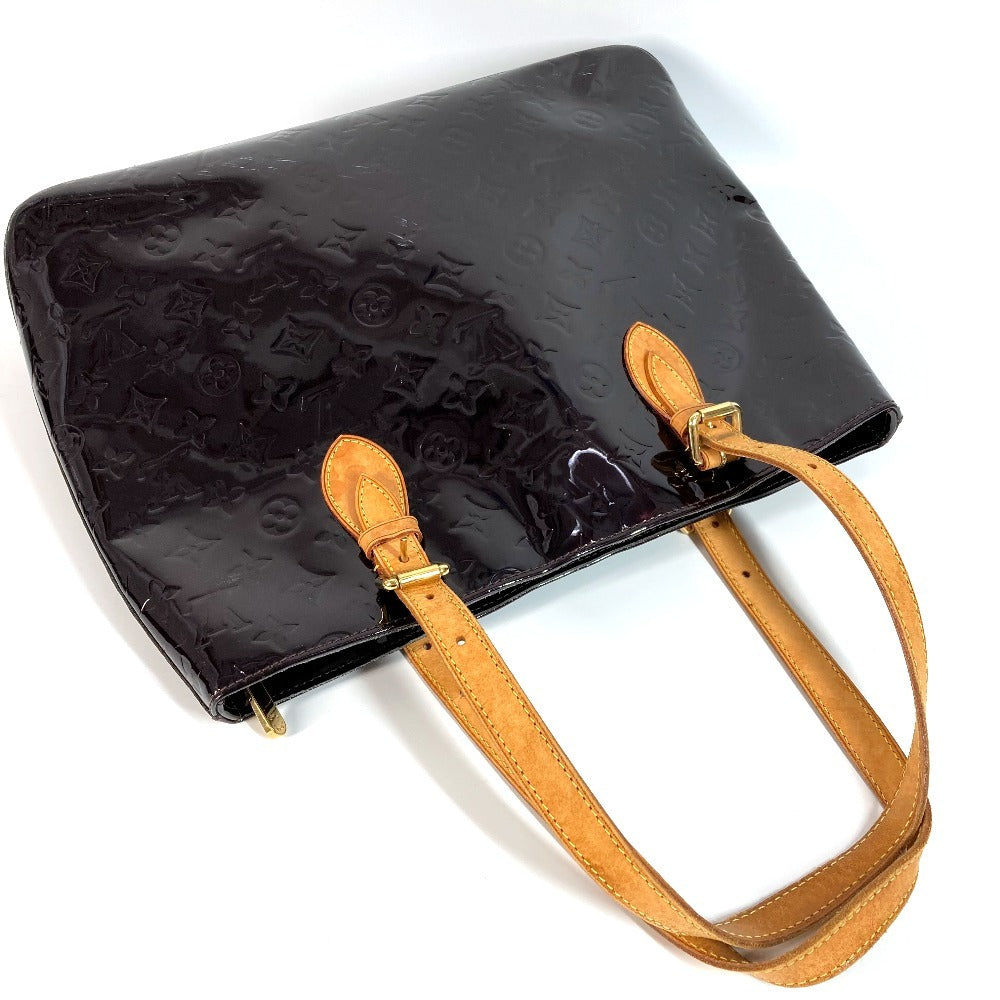 LOUIS VUITTON M91994 モノグラムヴェルニ ブレントウッド カバン フラップ トートバッグ 肩掛け ショルダーバッグ モノグラムヴェルニキャンバス レディース アマラント パープル - brandshop-reference