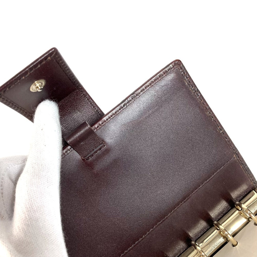 GUCCI 115240 グッチシマ GG ステーショナリー ケース 手帳カバー シマレザー ユニセックス ブラウン - brandshop-reference