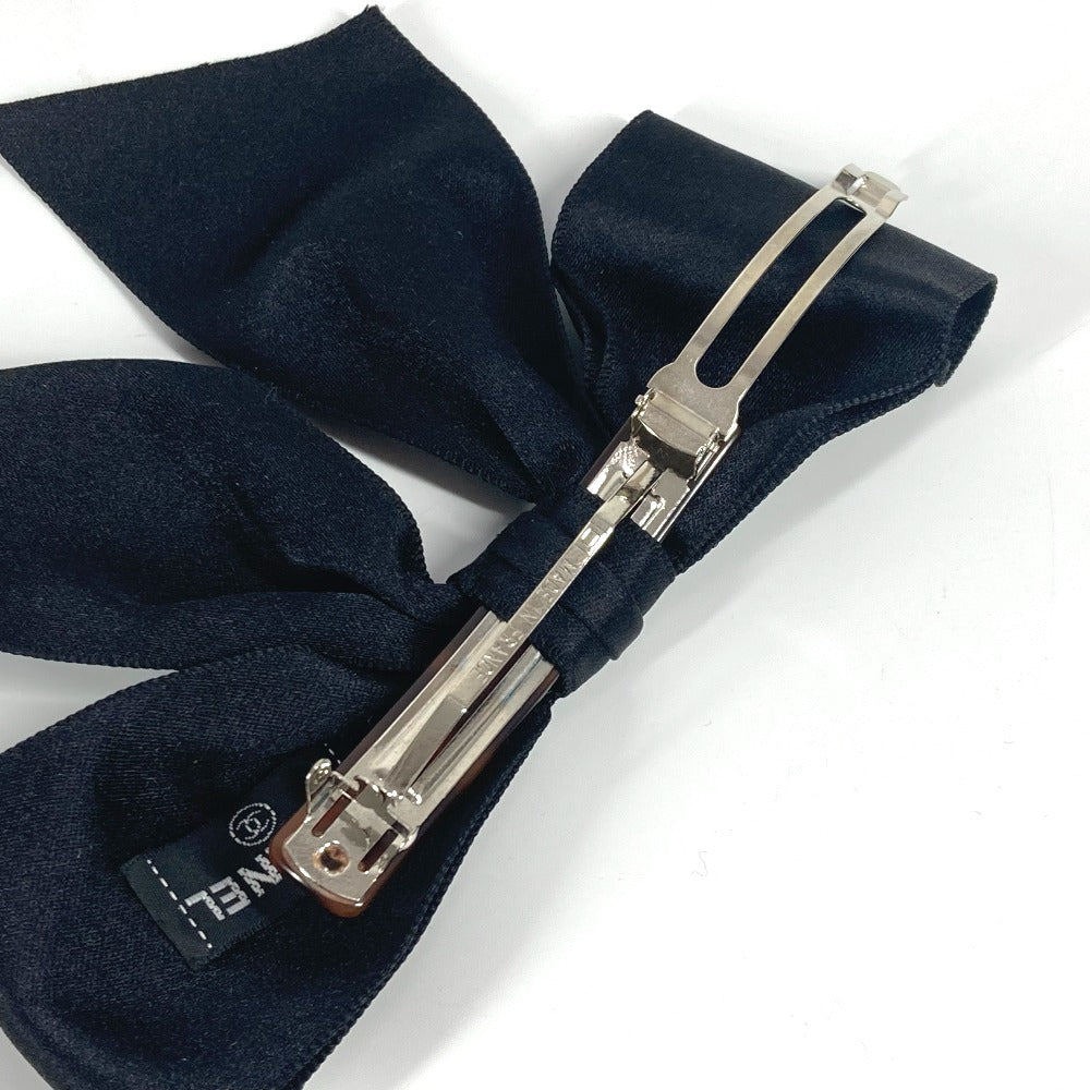 CHANEL アクセサリー リボン リボン ヘアアクセサリー ヘアクリップ バレッタ サテン レディース ブラック - brandshop-reference