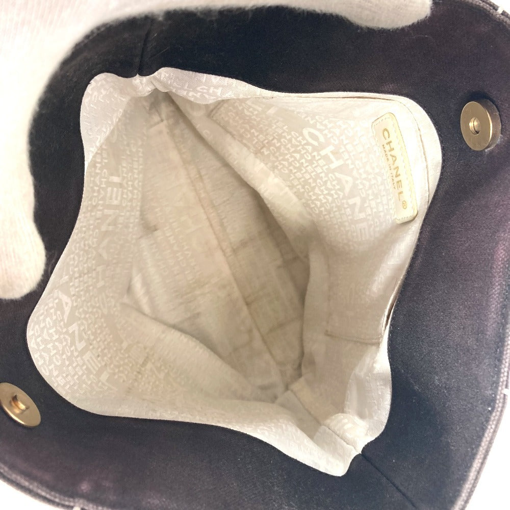 CHANEL チョコバー CC ココマーク カバン トートバッグ ハンドバッグ キャンバス レディース ブラック - brandshop-reference