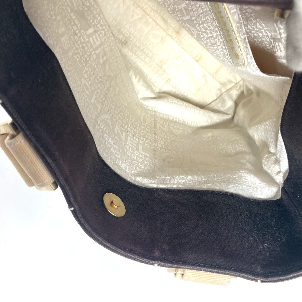 CHANEL チョコバー CC ココマーク カバン トートバッグ ハンドバッグ キャンバス レディース ブラック - brandshop-reference