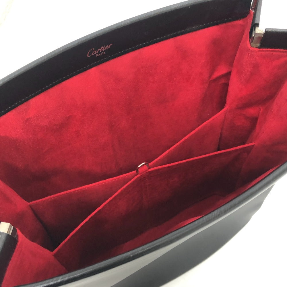 CARTIER トリニティ ハンドバック カバン ハンド ハンドバッグ レザー レディース ブラック - brandshop-reference
