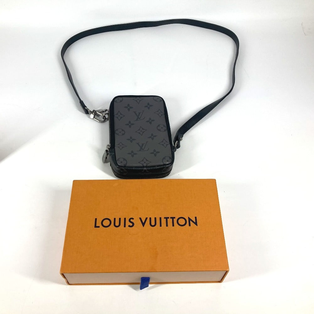 LOUIS VUITTON M69534  モノグラムエクリプス  ダブルフォンポーチ ポシェット カバン 斜め掛け ショルダーバッグ モノグラムエクリプスキャンバス ユニセックス ブラック - brandshop-reference