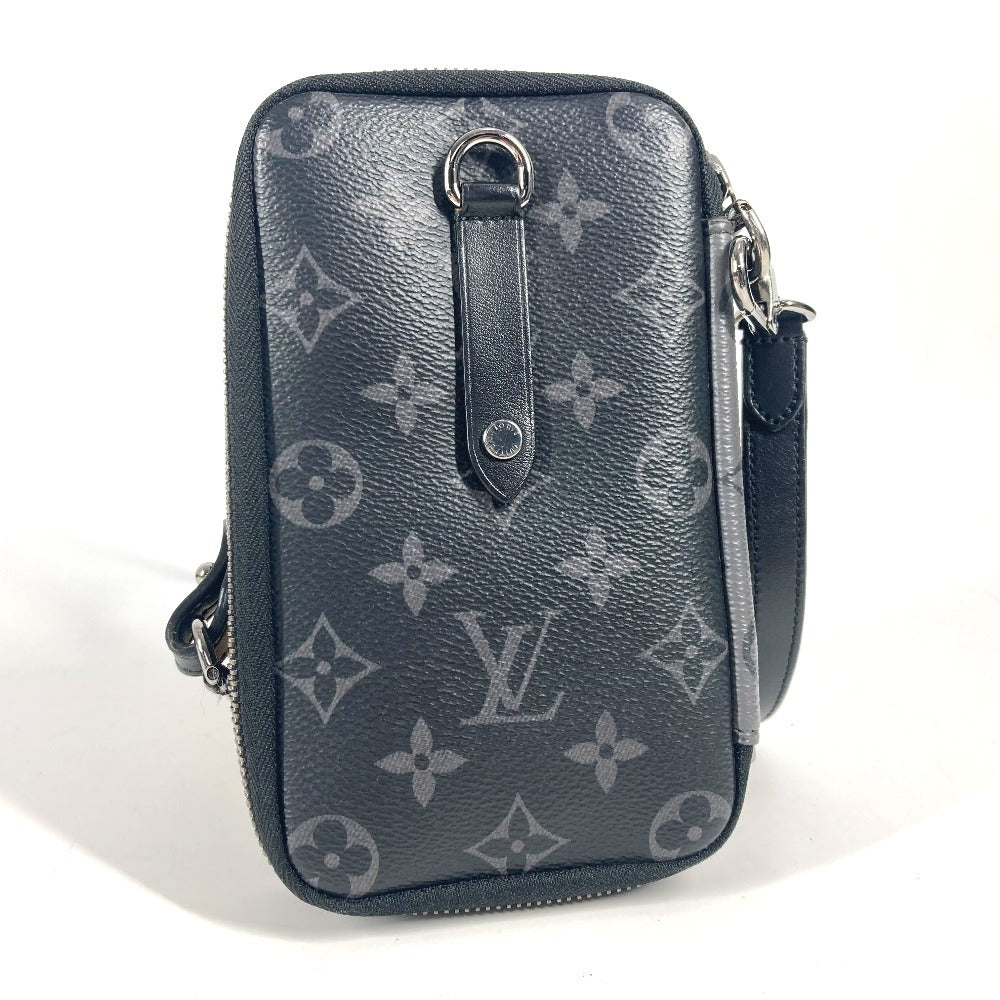 LOUIS VUITTON M69534  モノグラムエクリプス  ダブルフォンポーチ ポシェット カバン 斜め掛け ショルダーバッグ モノグラムエクリプスキャンバス ユニセックス ブラック - brandshop-reference