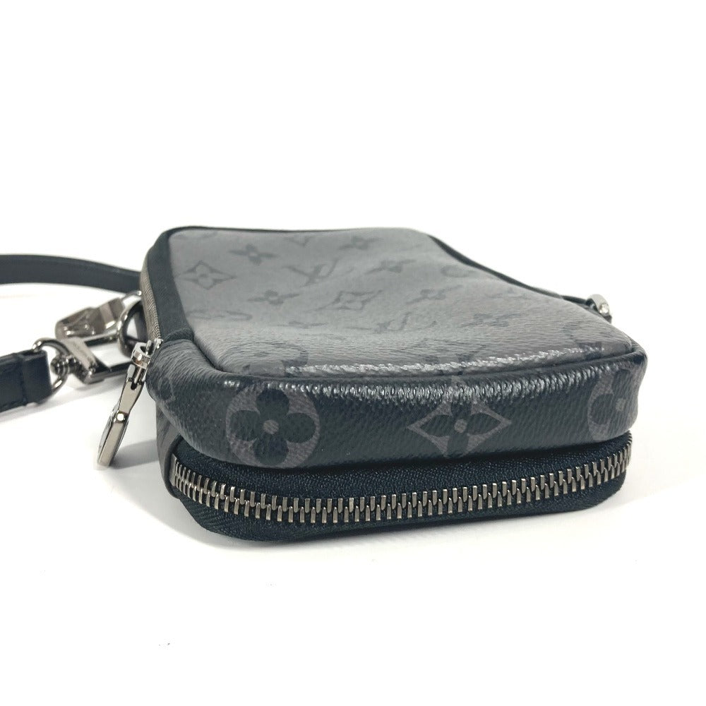 LOUIS VUITTON M69534  モノグラムエクリプス  ダブルフォンポーチ ポシェット カバン 斜め掛け ショルダーバッグ モノグラムエクリプスキャンバス ユニセックス ブラック - brandshop-reference