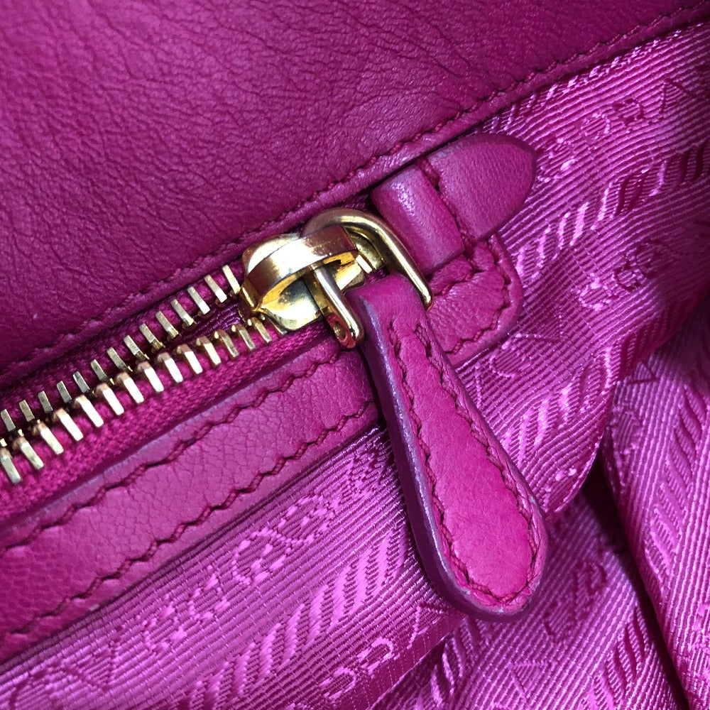 PRADA ロゴ ビジュー ハンドバック バック カバン  ハンドバッグ ナイロン レディース ピンク - brandshop-reference