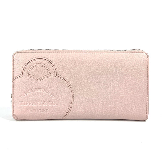 TIFFANY&Co. リターントゥティファニー ハート ラージ ジップ ウォレット ラウンドファスナー 長財布 レザー レディース ライトピンク - brandshop-reference
