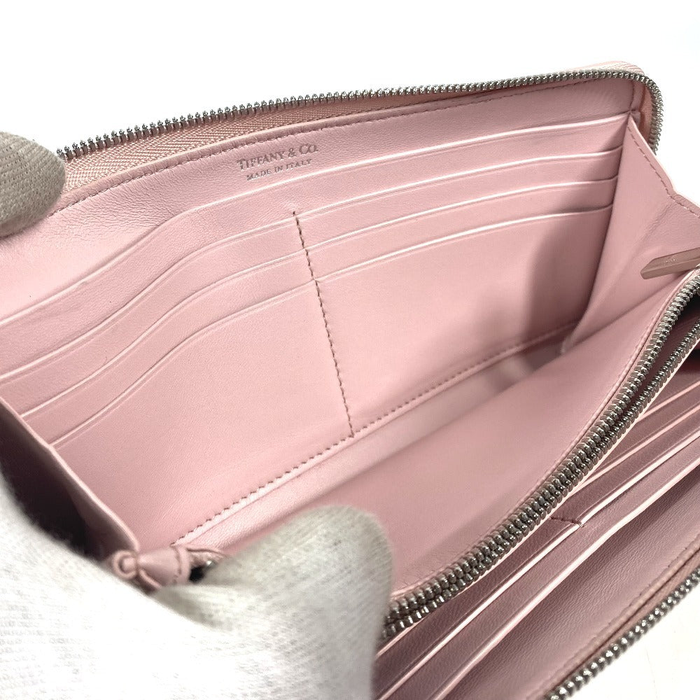 TIFFANY&Co. リターントゥティファニー ハート ラージ ジップ ウォレット ラウンドファスナー 長財布 レザー レディース ライトピンク - brandshop-reference
