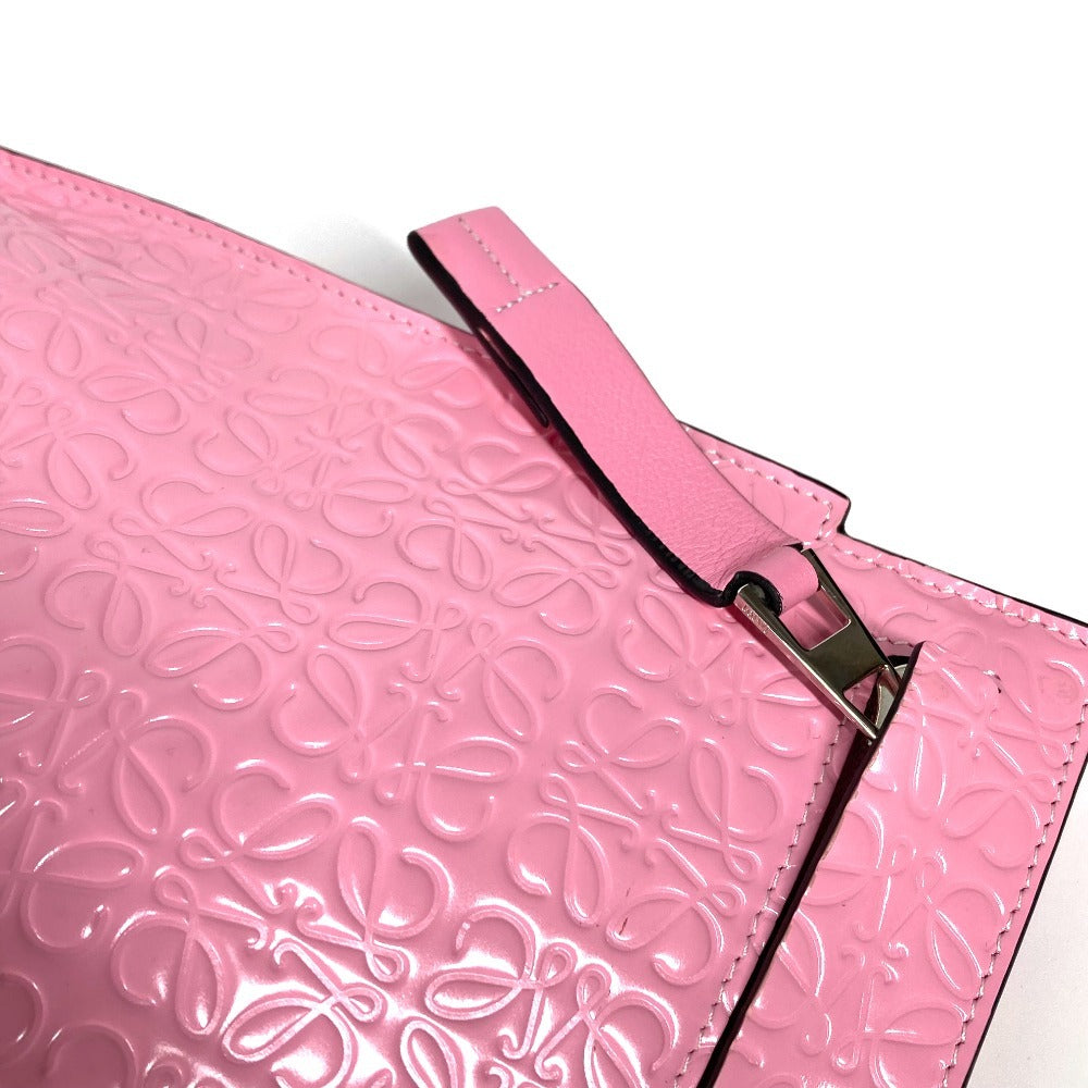 LOEWE Tポーチ アナグラム ロゴ カバン ポーチ クラッチバッグ レザー ユニセックス ピンク - brandshop-reference