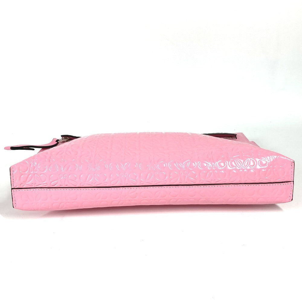 LOEWE Tポーチ アナグラム ロゴ カバン ポーチ クラッチバッグ レザー ユニセックス ピンク - brandshop-reference