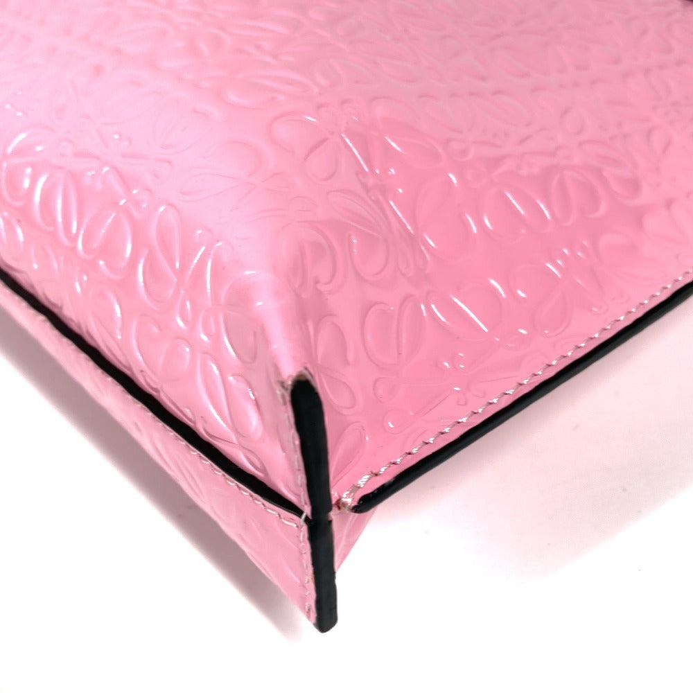 LOEWE Tポーチ アナグラム ロゴ カバン ポーチ クラッチバッグ レザー ユニセックス ピンク - brandshop-reference