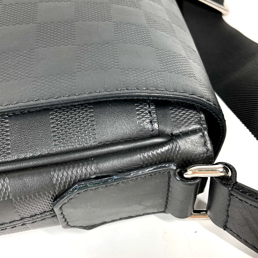 LOUIS VUITTON N42711  ダミエアンフィニ ディストリクト PM NV3　 斜め掛け カバン フラップ メッセンジャーバッグ ショルダーバッグ ダミエアンフィニレザー ユニセックス ノワール ブラック - brandshop-reference