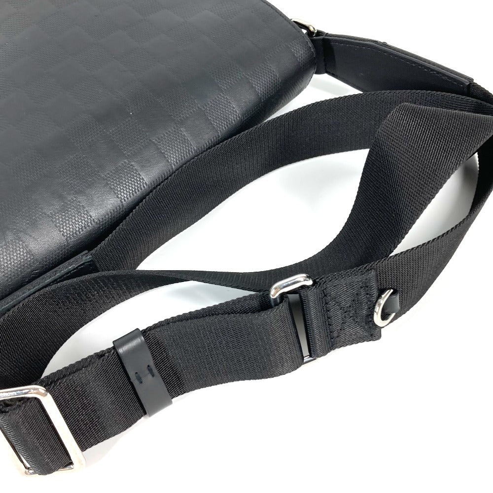 LOUIS VUITTON N42711  ダミエアンフィニ ディストリクト PM NV3　 斜め掛け カバン フラップ メッセンジャーバッグ ショルダーバッグ ダミエアンフィニレザー ユニセックス ノワール ブラック - brandshop-reference