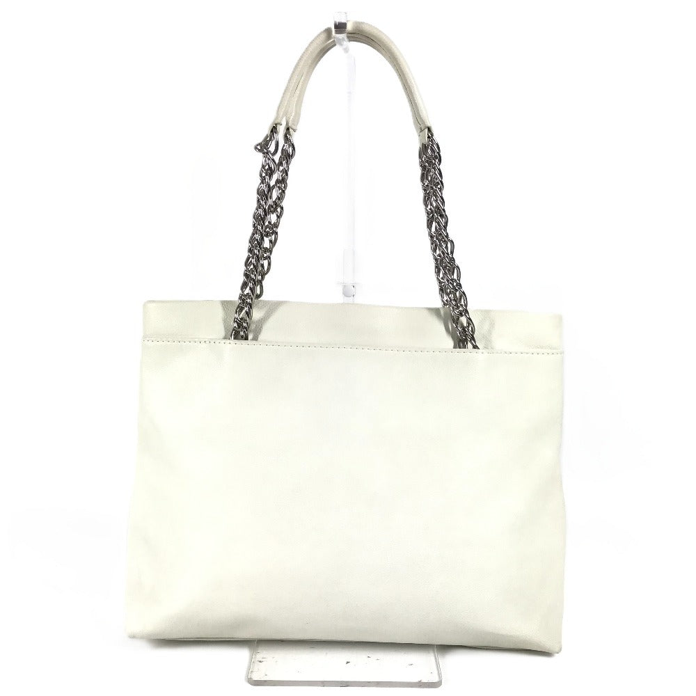 CHANEL CC ココマーク  Wチェーン カバン 肩掛け トートバッグ ショルダーバッグ ソフトキャビアスキン レディース ホワイト - brandshop-reference